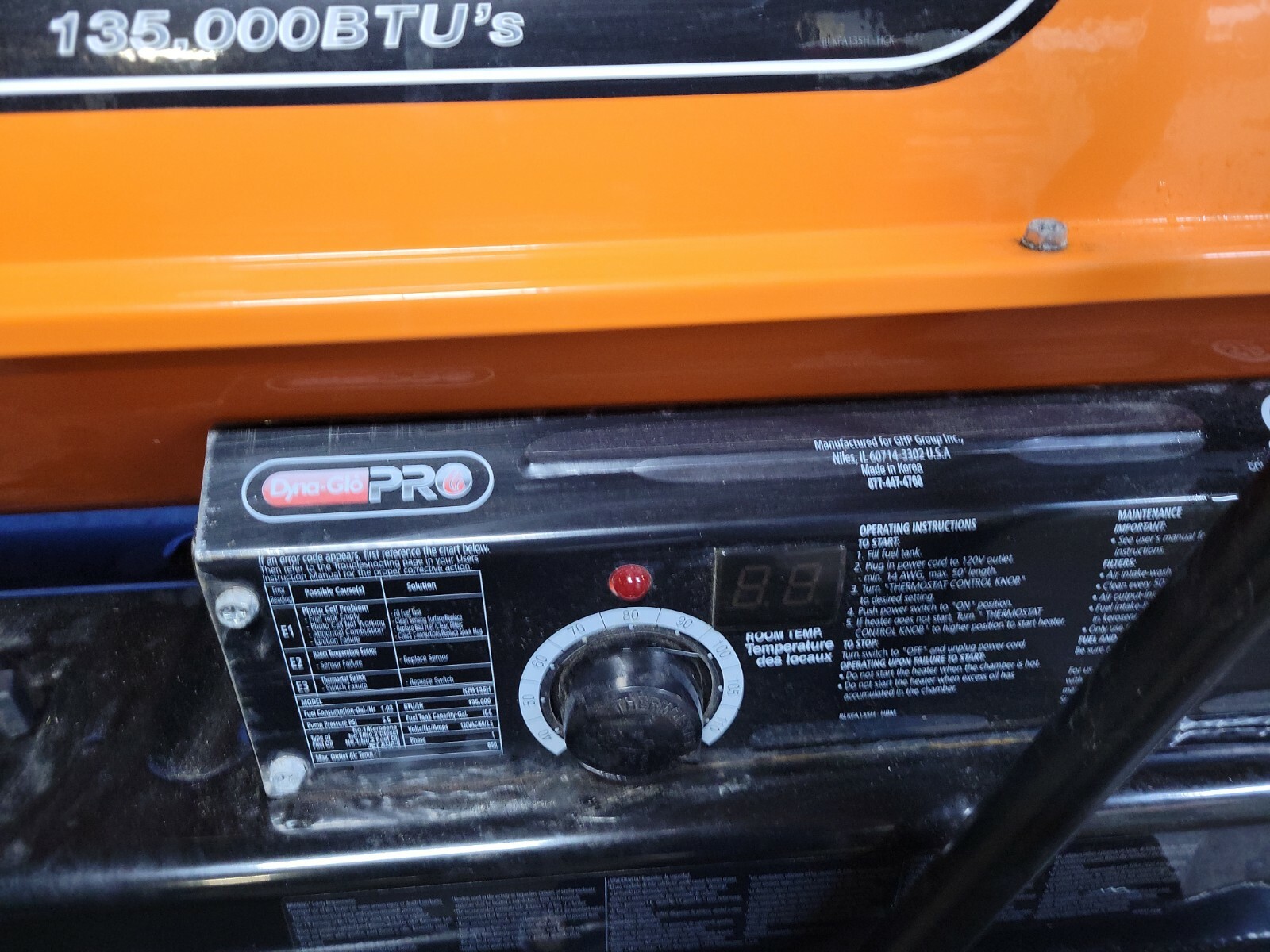 Dyna-Glo Pro Kerosene Forced Air Torpedo Heater on Wheels 135,000 BTU | eBay