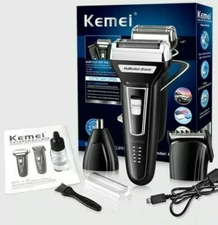 Multifunction 3-in-1 USB Rechargeable Clean Shaver Hair Nose Trimmer Gift Set