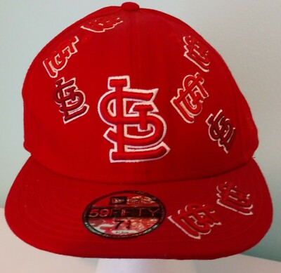 New Era St. Louis Cardinals Red Fan  59FIFTY Fitted Hat Embroidered StL Symbols