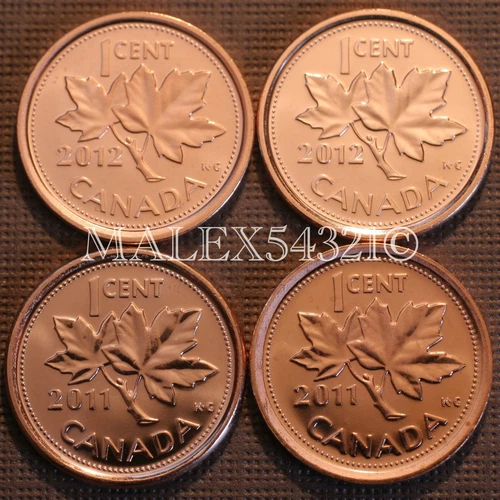 ??​ CANADA 1 CENT SET 2011 & 2012 UNCIRCULATED