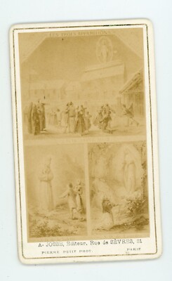 CDV FOTO 1870 Josse Verlag Pierre Petit Paris, die drei Erscheinungen
