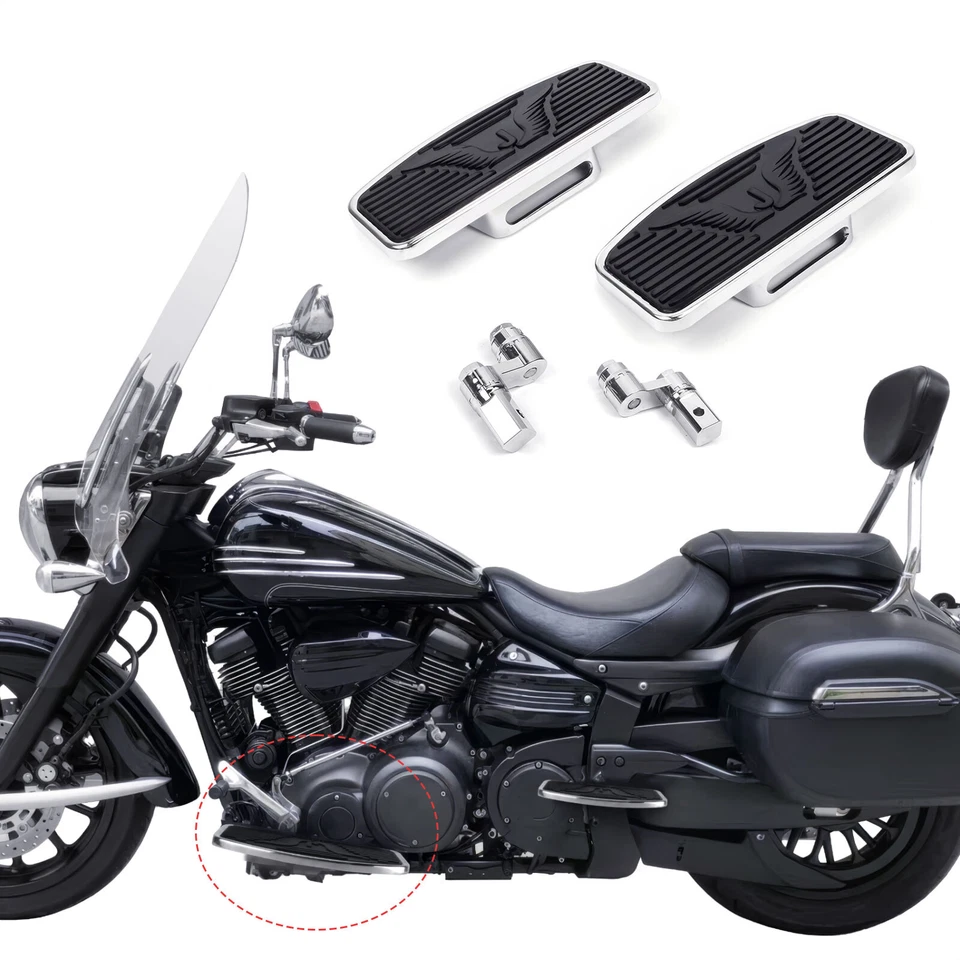Front Footboards Floorboards For Yamaha V star/Dragstar 400 650 Custom 1997+ - Image 2 of 4