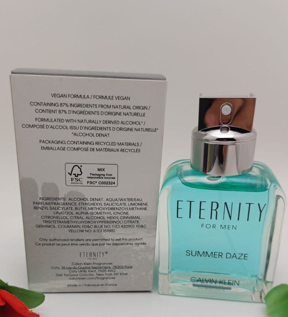 ETERNITY FOR MEN SUMMER DAZE EAU DE TOILETTE CALVIN KLEIN 3.4 | eBay