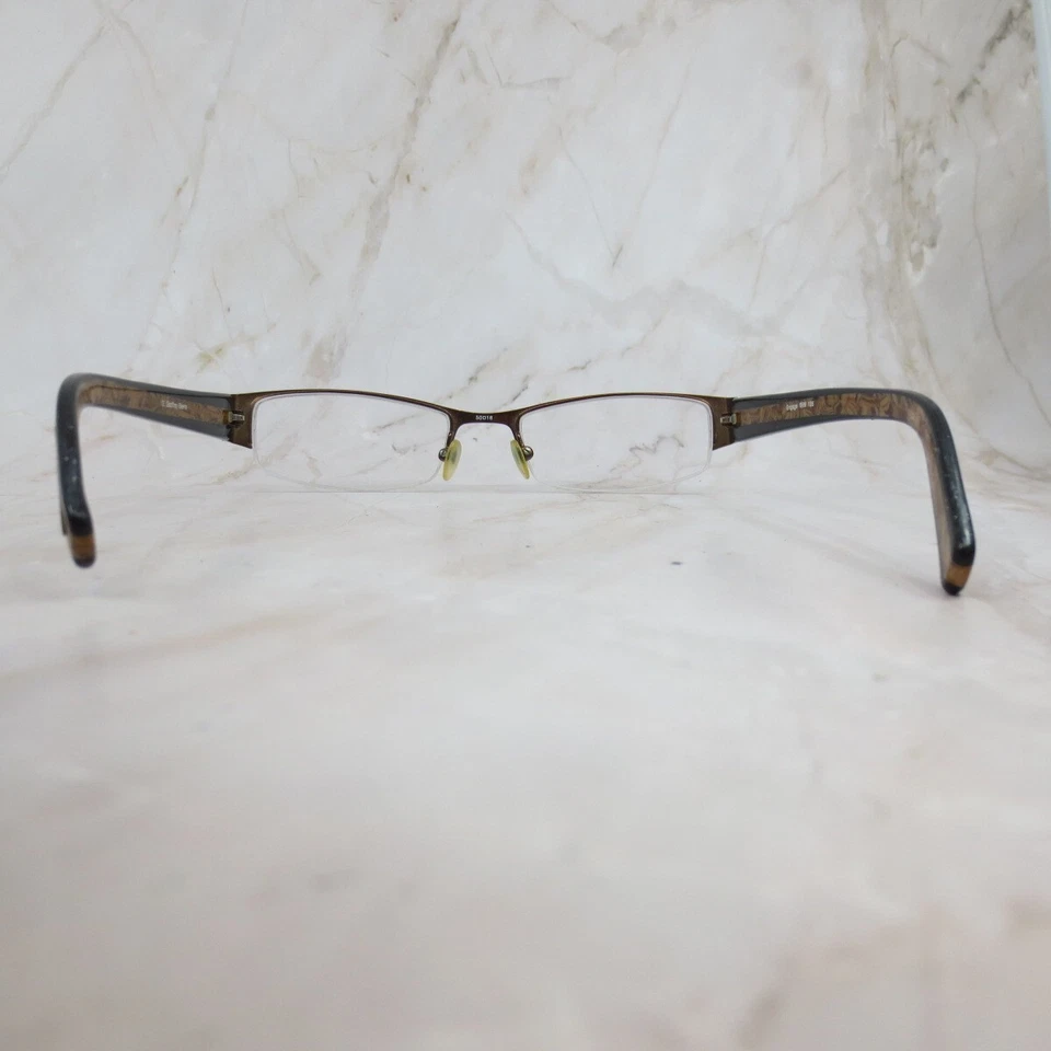Marco de gafas Geoffrey Beene Engage para hombre marrón medio borde rectangular 50-18-135 Foto 4 de 4
