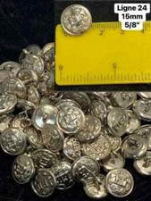 U Select 2 to 24 Waterbury 5/8" Silver FD Fire Department Fancy Uniform Buttons