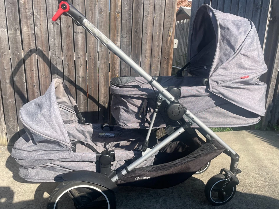 Cochecito Phil & Teds Voyager y kit doble gris jaspeado. Usado, en muy buen estado Foto 3 de 4