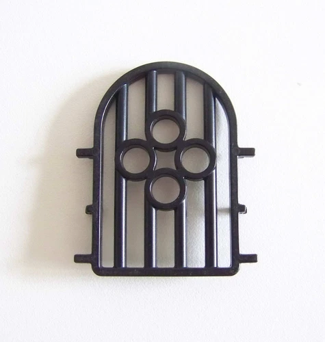 PLAYMOBIL (L3108) MIDDLE AGES - Black Window Grille Castle House Vintage