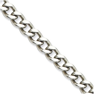Chisel Stainless Steel 7.5mm Curb Chain Necklace or Bracelet SRN690