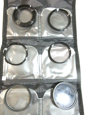 Lot Camera Filters + Step Up Step Down Adapter Ring Assortment + Holders 18 Pcs - Image 1 of 4