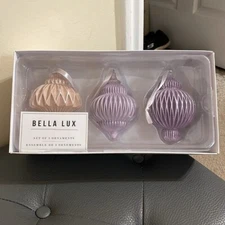 BELLA LUX CERAMIC ARABIAN TURKISH Style Ornaments Set of 3 - NIB