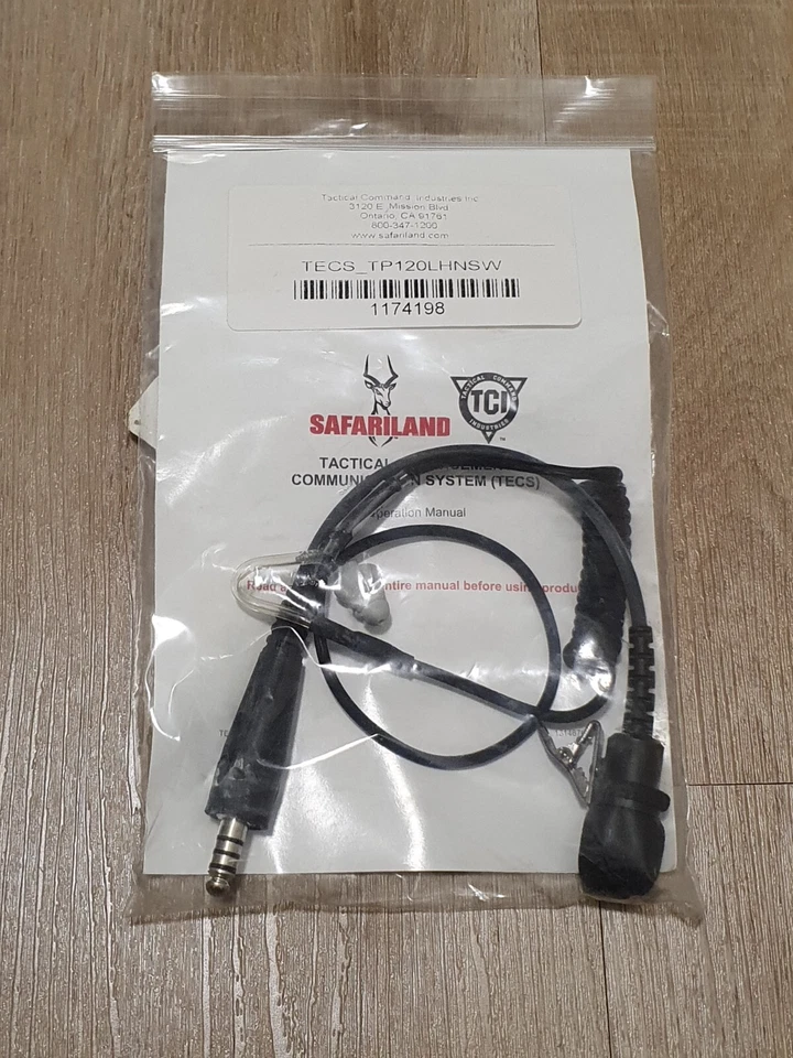 Safariland TCI Tecs Tactical In-Ear Headset TP120 Kopfhörer US ARMY BW Nexus PTT - Bild 2 von 4