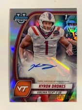 KYRON DRONES Virginia Tech 2024 Bowman Chrome University Refractor AUTO 260/299