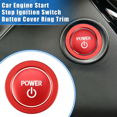 Auto Start Stopp Knopf Abdeckung Ring Kit für Toyota Highlander Rot