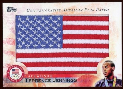 2012 Topps Commemorative US Olympic Team Flag Patch #FLP-TJ Terrence Jennings
