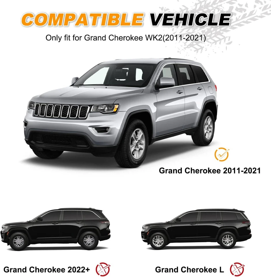 Escalones laterales estriberas en stock de EE. UU. para Jeep Grand Cherokee 2011-2021 Nerf Bar Foto 2 de 4