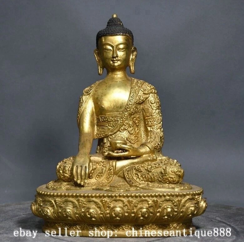 中國古董，古佛像，古銅製。 铜佛像1800年以前中国风雕像、雕像| eBay