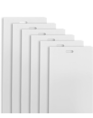 6 Pack*White*PVC*Vertical Replacement Blinds*Slats*Sliding Door*Window*81.5x3.5