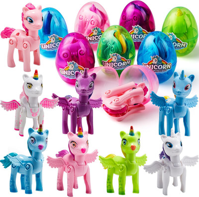 8 Pack Pre Filled 3.5'' Easter Egg with Unicorn Deformation Toys, Easter Party Fa
