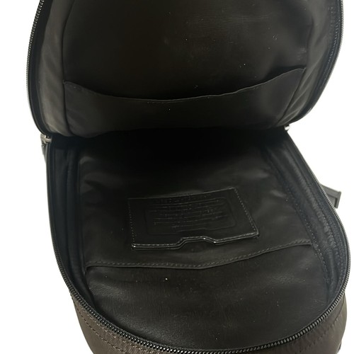 Coach Varik Nylon Sling Pack One Shoulder Bag Dark Brown/Black Leather - Picture 7 of 9