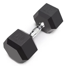 Rubber Hex dumbbell - 40 lb, sold as each