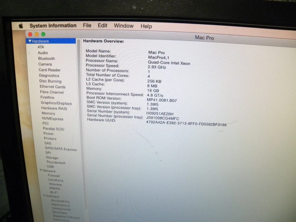 Apple A1186 Mac Pro  4,1   2.93ghz Quad Core  16GB RAM  2-1TB HDs  Tested - Image 4 of 4