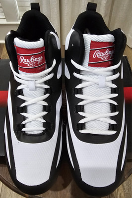 Rawlings Rookie Mid black/white Cleats Size 13