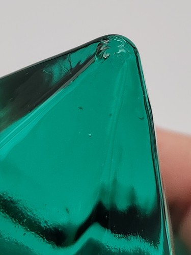 Ship Deck Prism Lot Of 3 Teal Green Red Glass Nautical Paperweight - Picture 7 of 9