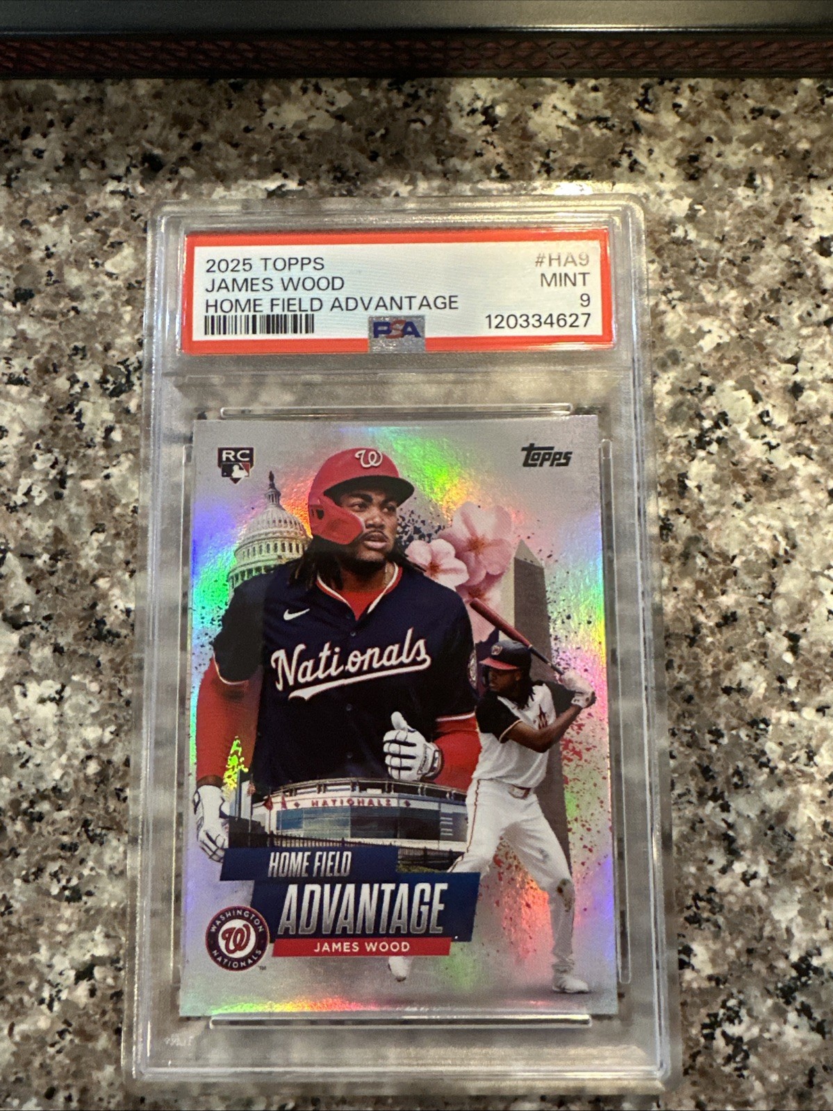 2025 Topps James Wood Home Field Advantage Case Hit PSA 9