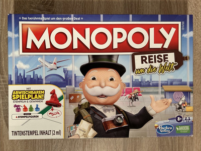 Monopoly Reise um die Welt - Hasbro Gaming - Gesellschaftsspiel - Neu