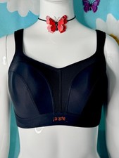 PANACHE ULTIMATE HIGH IMPACT UNDERWIRE SPORTS BRA SZ 32E 5021 BLACK