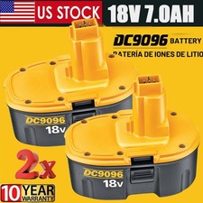 2 PACK 18V For Dewalt 18 VOLT DC9096 DC9098 NiMh Battery DC9099 DE9039 DC9096-2