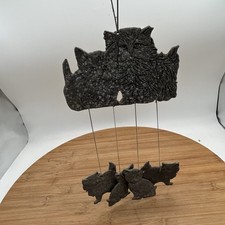Metal Cat Wind Chime With 4 Kittens.