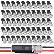 20/50pc Double-Wire Plug-in Cable Snap Connector Terminal Block / Locking Buckle