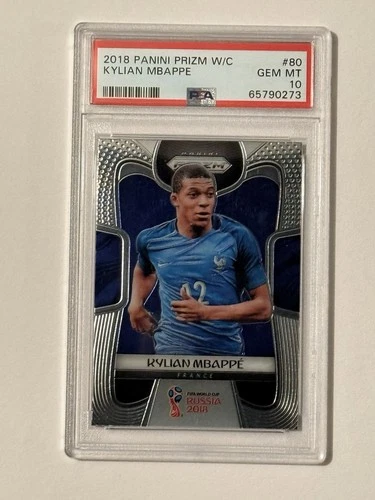 2018 Panini Prizm World Cup Kylian Mbappe Rookie RC #80 PSA 10 World Cup France
