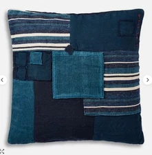 Ralph Lauren Stover Throw Pillow COVER ONLY Navy Blue 20x20 NEW