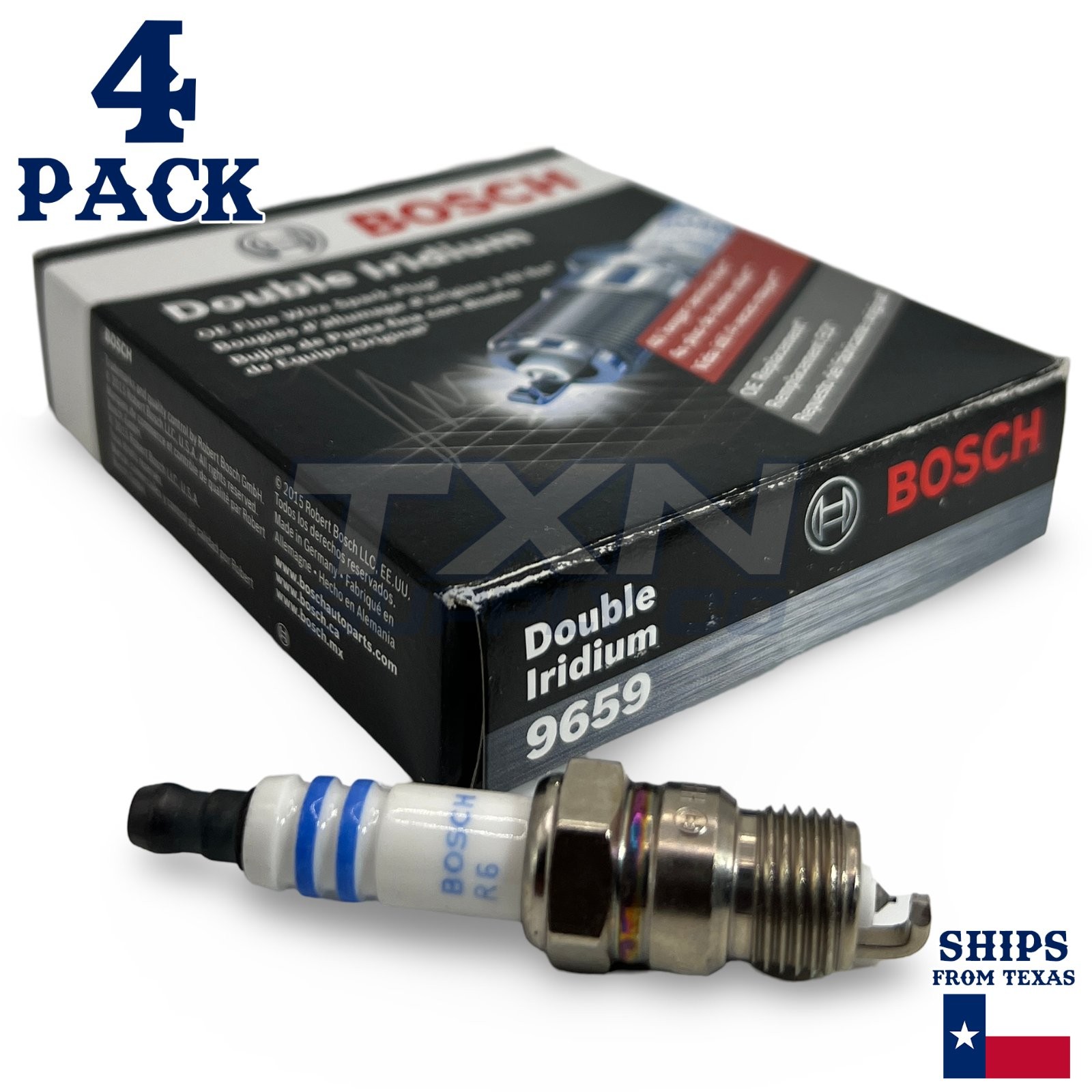 4 Pack Bosch 9659 Double Iridium Spark Plugs R6