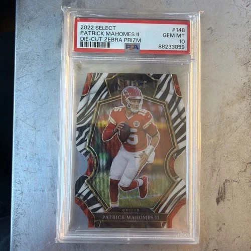 2022 Panini Select - Premier Level Patrick Mahomes II #148 Zebra Prizm