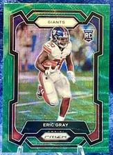 2023 PANINI PRIZM ERIC GRAY #377 GREEN WAVE ROOKIE GIANTS SP