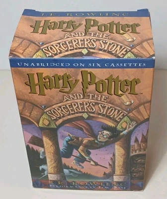 Vtg 1999 Harry Potter and the Sorcerer's Stone Audiobook 6 Cassette Set Jim Dale - Image 1 of 4