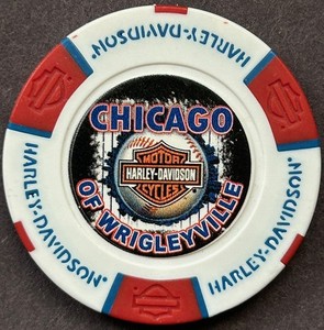 Harley Davidson Full Color Poker Chip Chicago HD Wrigleyville in Illinois CLOSED