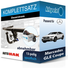 Für Mercedes GLE Coupe 07.19- AUTO HAK Anhängerkupplung abnehmbar + 13polig AHK