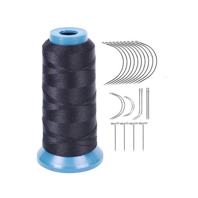Hair Weaving Thread with C/J/I/T Needles 1500 13 Count (Pack of 1), Black 