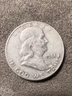 1961 D Franklin Half Dollar 90% Silver U.S. Coin 50 Cent Halve Scrap