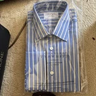 Charles Tyrwhitt 16/35 Inch Blue And Yellow Strip Classic Shirt New