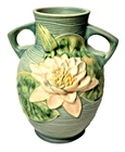 Vintage 1941 Roseville Ceil Blue Water Lily Vase, # 77-8, See Photos