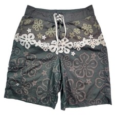 Roundtree  Yorke Board Shorts Men's Sz 32 Hawaiian Hibiscus Floral Swim Trunks