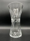 Vintage 1970’s Waterford Style Crystal Diamond Pattern Vessel Vase