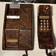 Vintage 80s Contempra Rare Telephone American Club Limited Edition Brown Marble
