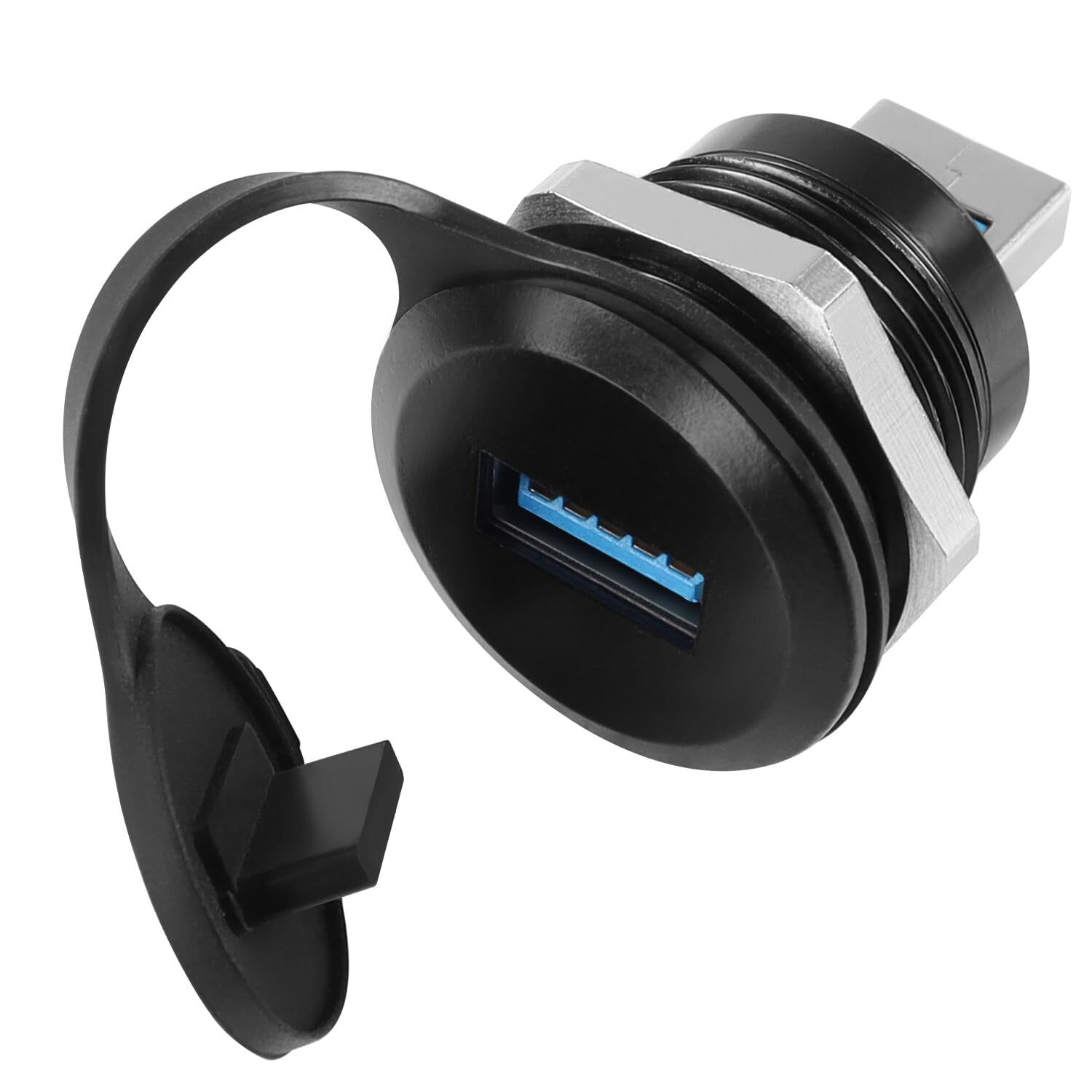 USB 3.0 Male to Female Threaded Adapter 5Gbps Round Plug to Socket