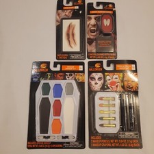 Halloween Make Up Kit Lot Spooky Costume Face Paint Fangs